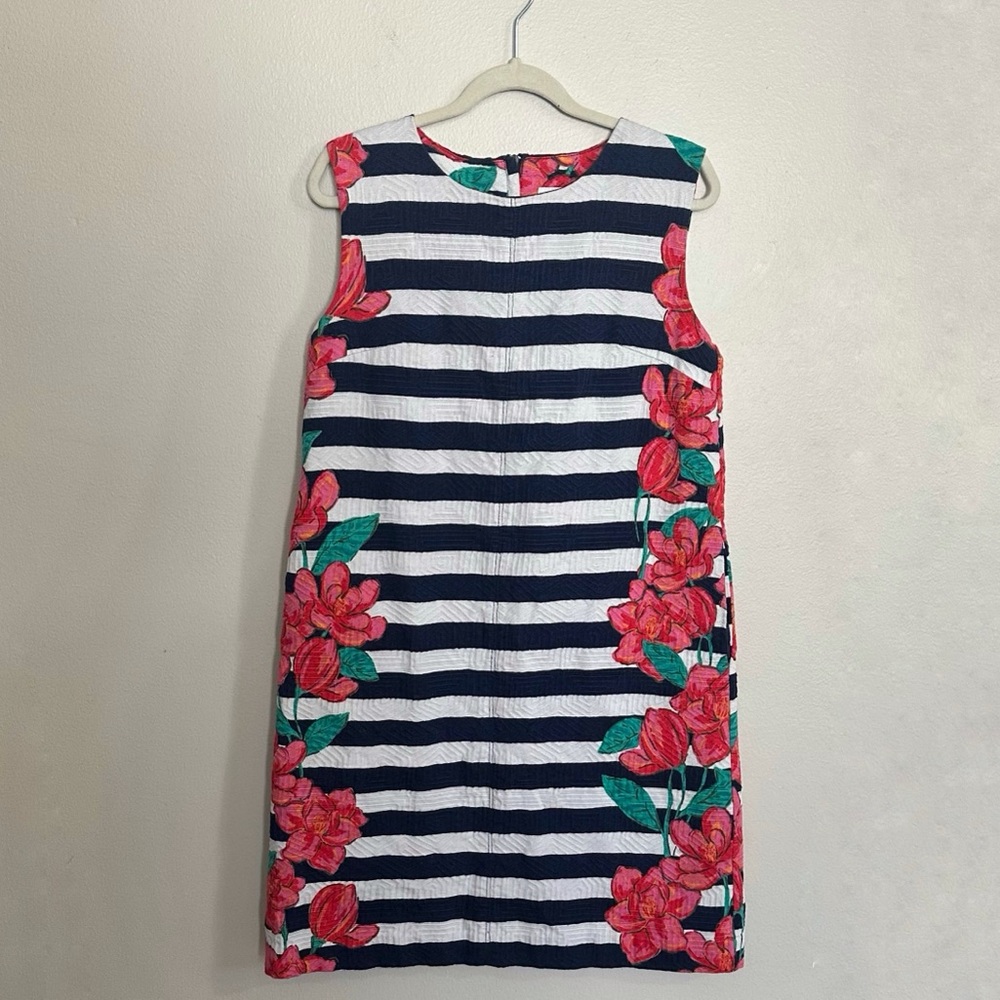 Vineyard Vines floral and striped a-line dress. girls size 12